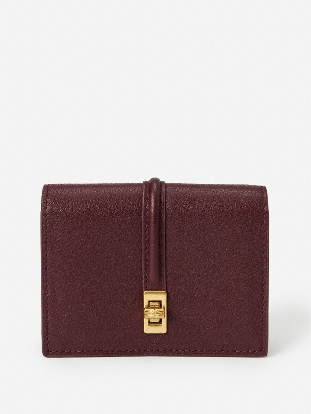 J McLaughlin Dinah Leather Card Holder - French Merlot NEW